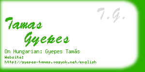 tamas gyepes business card